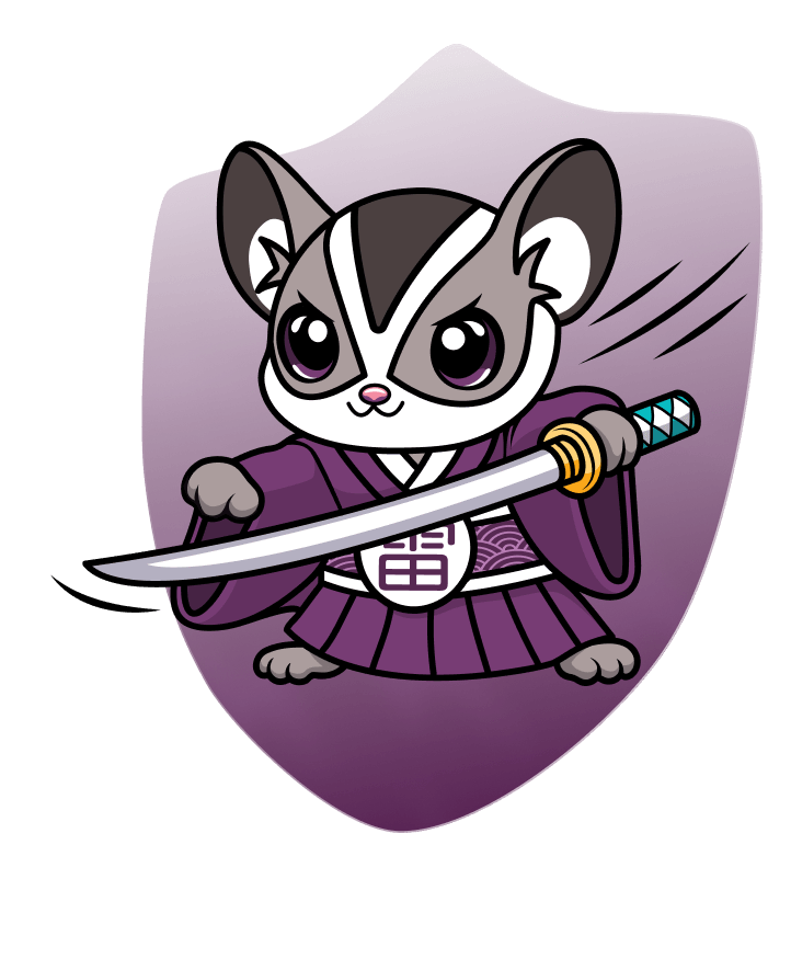 Mascot with katana