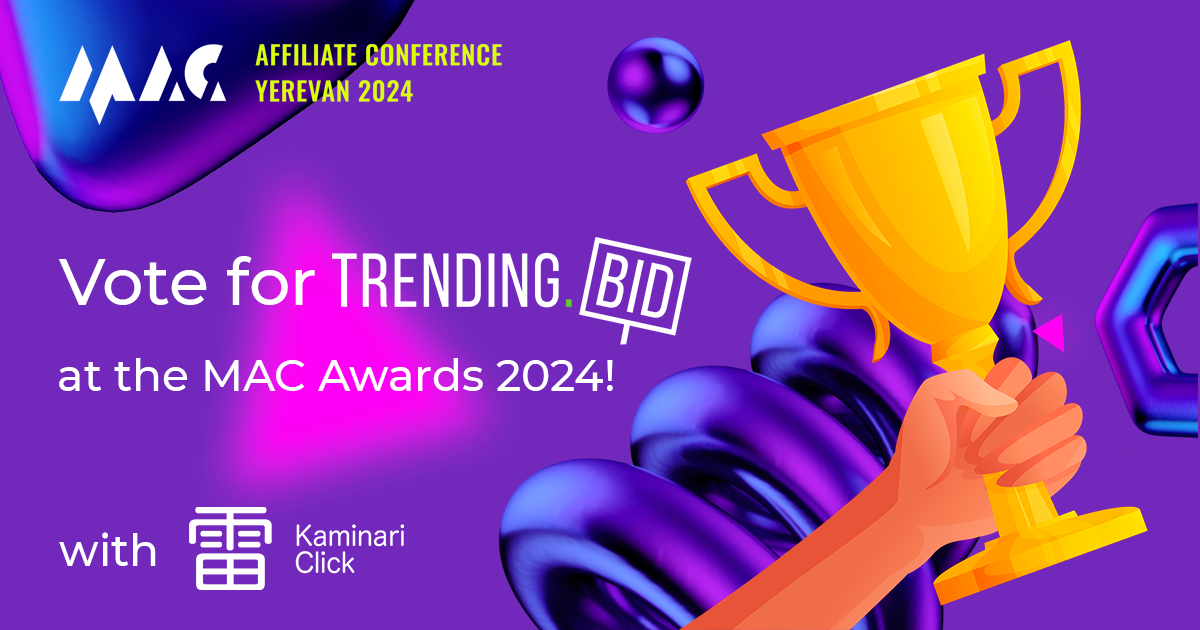 Vote for our partner Trending.Bid in the category “Best Push Affiliate Program”!